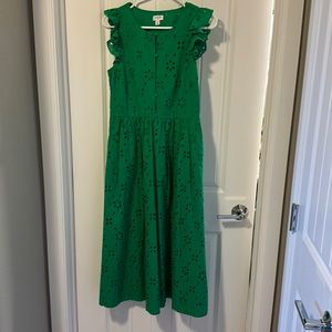 J. Crew size 6 green dress